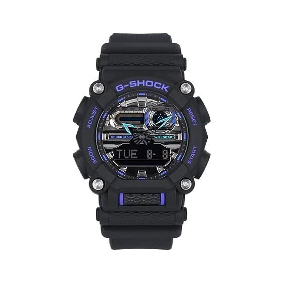Часы Casio G-Shock СЕРИИ GA-900 Мужские Водонепроницаемые Кварцевые Аналогово-цифровые Черные Серебристые GA-900AS-1A [Параллельный импорт]