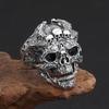 Exaggerated and Domineering Skull Ring S Men's Open Adjustable Ring Is Popular