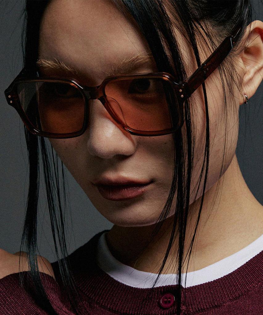 Seupeulingseuteulingseu Retro Square Shape Sunglasses Page 80 [Tea Brown]