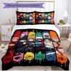 3pcs Duvet Cover Set (1*Duvet Cover + 2*Pillowcase, Without Core), Jujutsu Kaisen Print Soft All‑Season Bedding Set, Home Bedroom Decor Gift