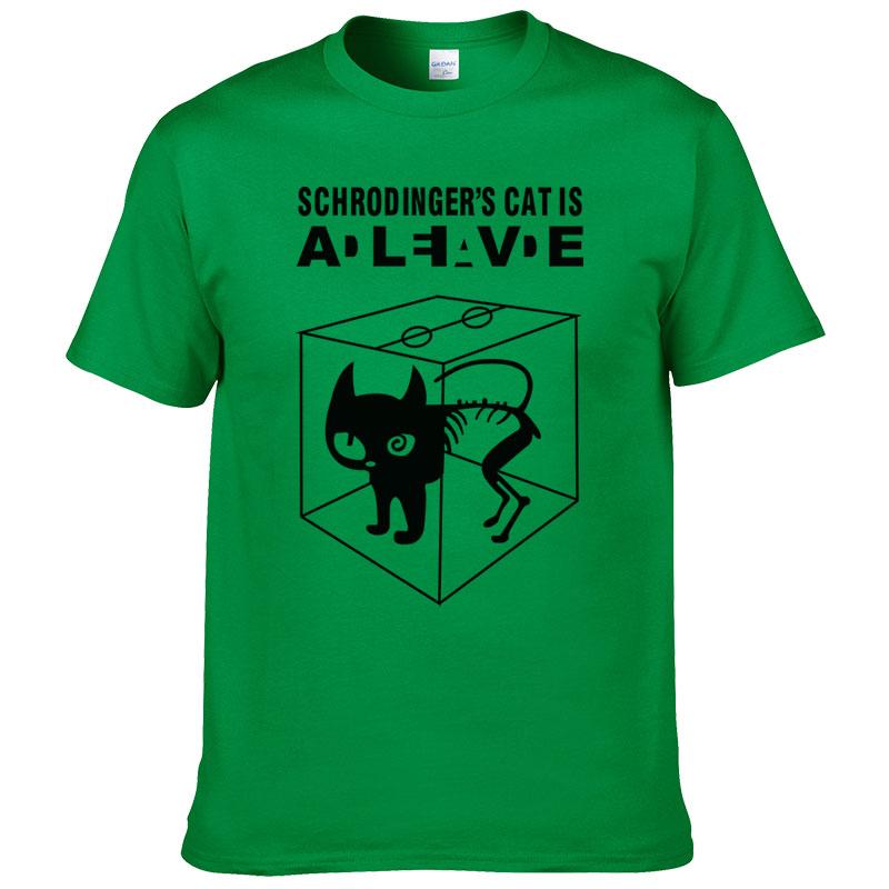 2024 Summer Cotton Schrodinger's Cat Printed Short Sleeves Men T Shirt Casual Tees The Big Bang Theory Mens T-shirt #247