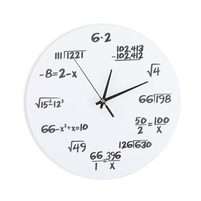 Wanduhr 3D Dekoration Uhr Mathematische Formel für Kinderzimmer Kinderzimmer Heimdeko