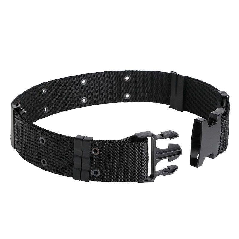 Men's Black Tactical Nylon Belt - Adjustable Military Outdoor Wear