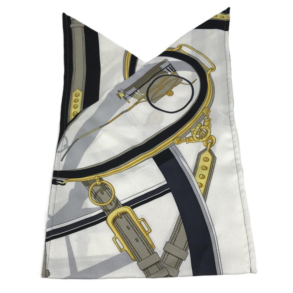 Hermes Petit H Tea Ash Furoshiki PM Pouch Bag Furoshiki Hand Bag