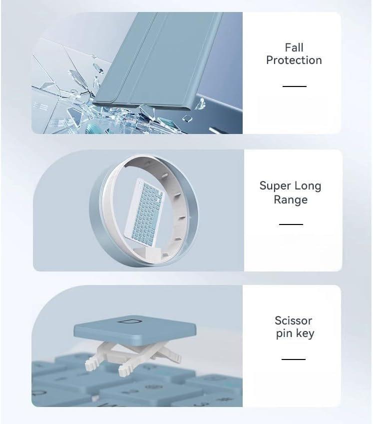 Redmi Pad Pro 12.1 Wireless Bluetooth Keyboard Protective Case with Spanish Language Support