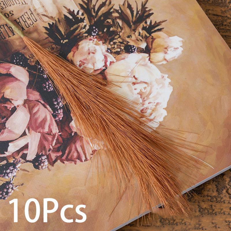 10pcs Faux Pampas Wedding Home Decoration Fake Plant Fluffy Silk DIY Reed Simulated Artificial Flowers Pampas Grass