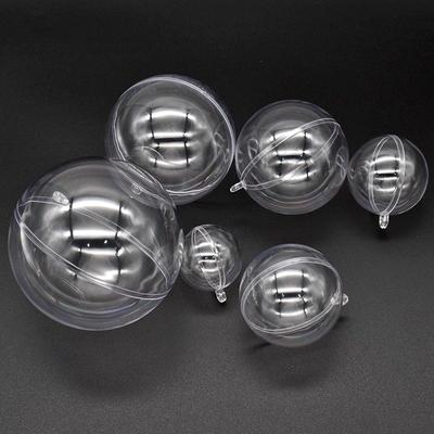 4-10cm Klare Plastikkugel Transparente Offene Kugel Weihnachtsbaumschmuck Anhänger DIY Dekoration Hochzeitsfeier Süßigkeiten Geschenkbox