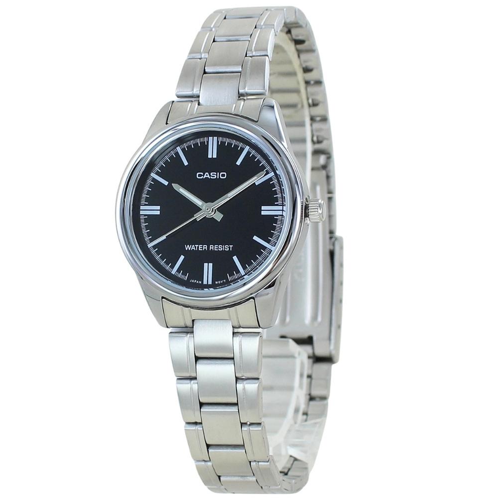 CASIO Watch with Storage Simple Stainless Great or Women's Case, Steel, Age
