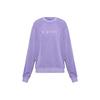 Letter Print Crewneck Loose Sweatshirt for Women, Light Purple