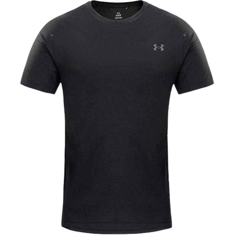Under Armour Quick Dry T Shirts Men's Twilight Black Crew Neck Thin Straight Fit 15214207-