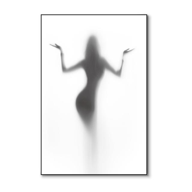 Modern Simple Style Bathroom Sexy Figure Black White Canvas Painting Abstract Body Art Picture Toilet Home Decoration Cuadros