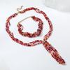 2 PCS Versatile Stacked Beads Necklace 2 Layers Women Collarbone Chain Beaded Choker Necklace  Daily