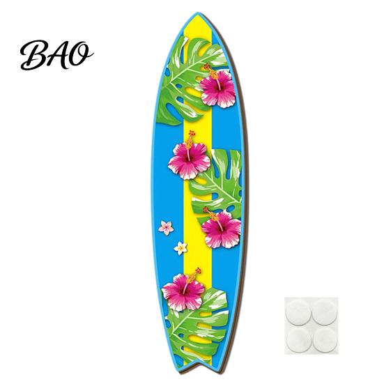 Outdoor Waterproof Sign Hawaiian Surfboard Wall Art, Wooden Tropical Beach Decor Sign, Summer Aloha Theme Hanging Plaque High-density Wood Board