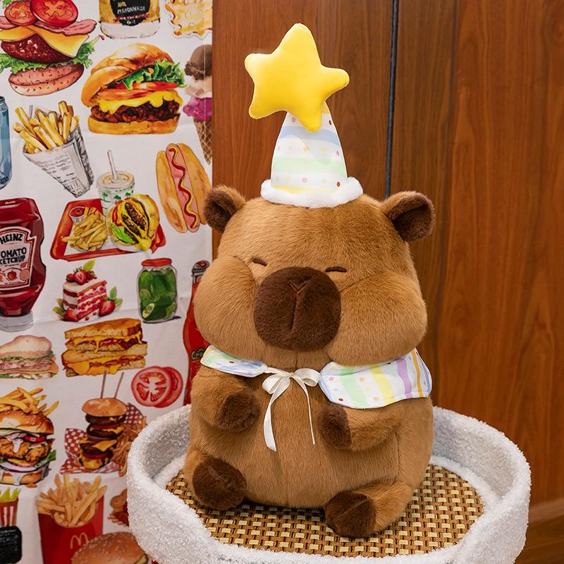 

Capybara Birthday Plush Doll - Adorably Ugly Backpack Toy 30cm, 0.2kg