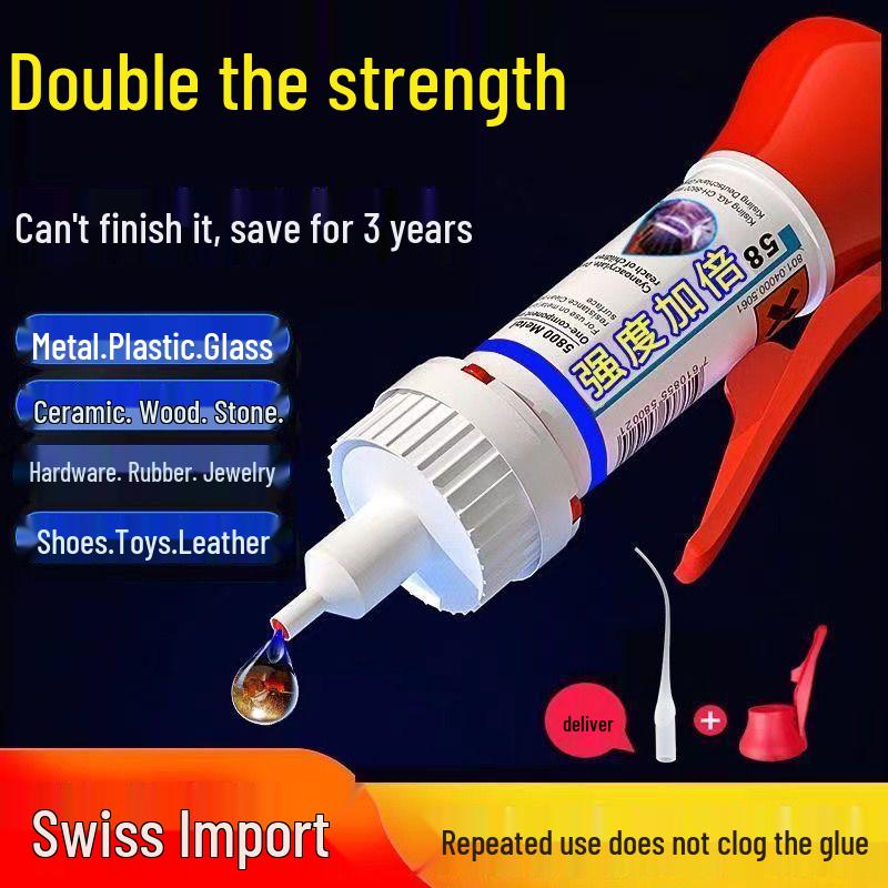 Strong Waterproof Multifunctional Adhesive for Shoe, Tire, Metal, and Ceramic Repair
