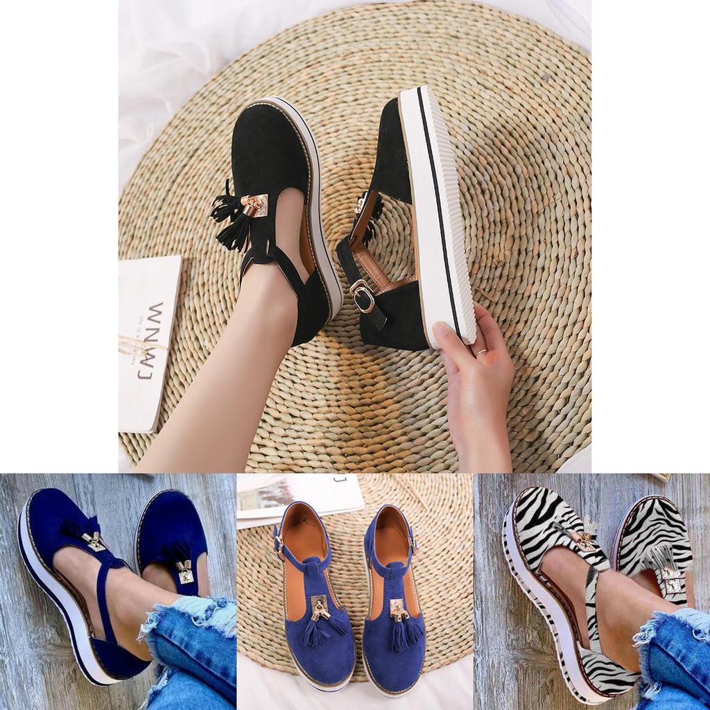 Stylish Women Tassel Round Toe Shoes Casual Flats Perfect For Any Occasion