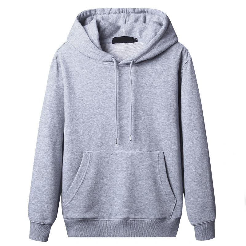 Men's Fleece Sweater Crew Neck Autumn and Winter Fleece Thickened Korean Version Large Size Solid Color Simple Inner Bottoming Shirt Top