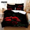 Beautiful  Flower Bedding Set, 3Pc Flower Duvet Cover Set, Soft Comfortable Breathable Duvet Cover, For Bedroom Guest Room Decor