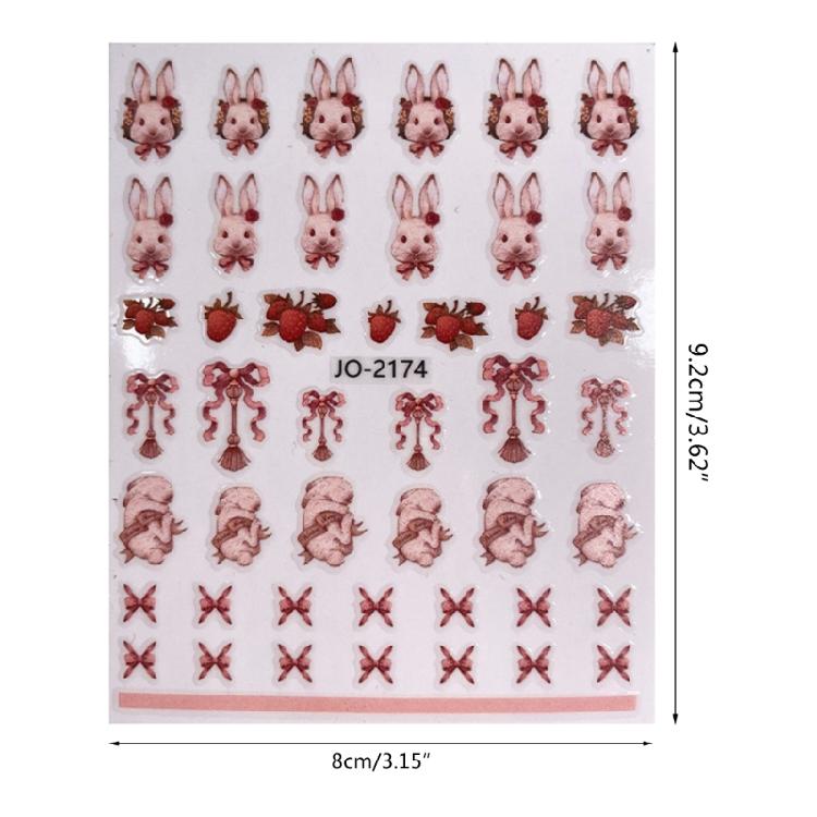 5D Embossed Nail Art Sticker Supplies Nail Art Decorations Nail Manicure Decals