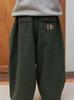 Men's and Kids' Fleece-Lined Work Pants - New Autumn/Winter Style Washed Cotton Long Pants for Boys and Girls