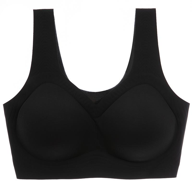 Plus Size Bra Summer Seamless Vest Flattering for Large Busts Push-up Style Thin and Sporty Plus Size Women's Bra