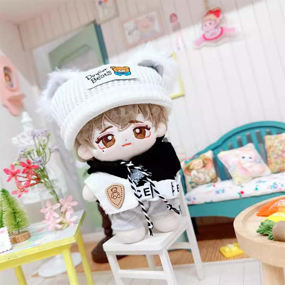 niannyyhouse 10cm~15cm 20cm 40cm Plush Toy Clothes, Hat, Hoodie, Vest, Pants, Secret Agent Bear Suit, Cotton Doll, Dress-Up Accessories (10cm~15cm)