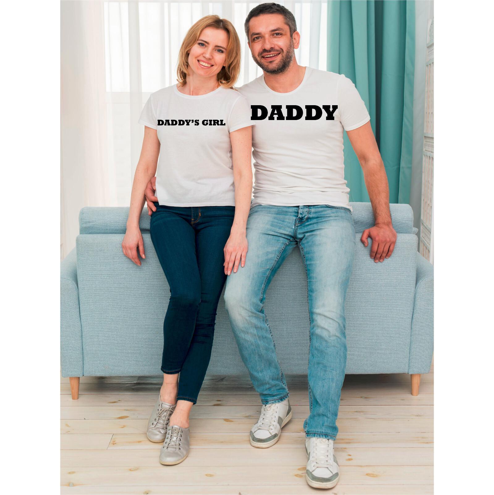 Funny Couple Matching Shirts Daddy Daddys Girl Tshirt Valentines gift Adult Te S