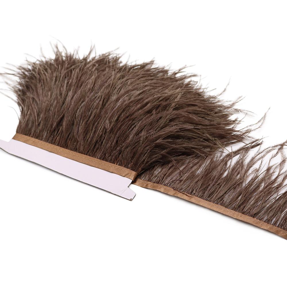 1 Meter Natürlicher Straußenfederbesatz 8-10CM Hochzeitsfeierkleid DIY Nähzubehör Schmuckverarbeitung Band Plumas Handwerk