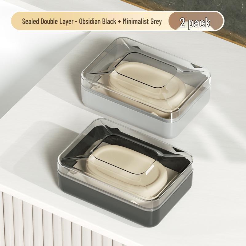 Przenośna, pyłoszczelna i wodoodporna mydelniczka z pokrywką odprowadzającą wodę do łazienki lub w podróży