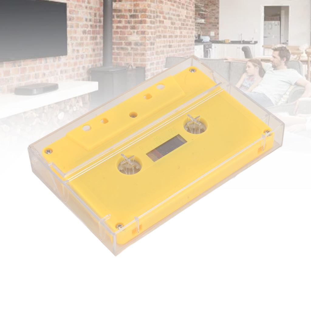 Blank Cassette Tape 45 Minute Premium Sound Empty Cassette Tape with Clear Case for Sound Music Recording