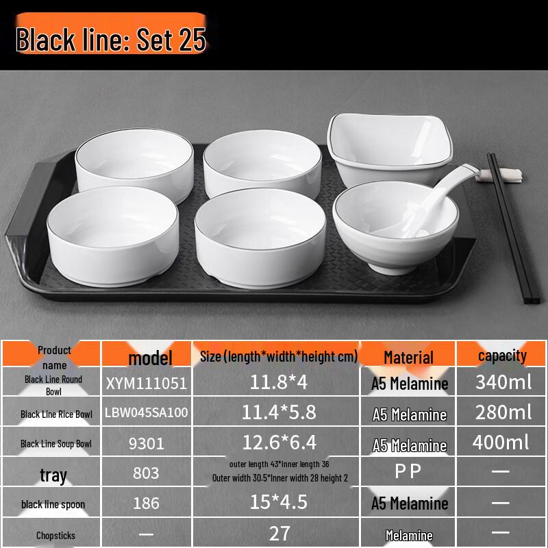 Melamine Divided Cafeteria Meal Tray