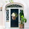 Artificial Wildflower Hanging Basket Pendant Door Hanging Lavender Wreath Ornaments Home Decoration for Farmhouse
