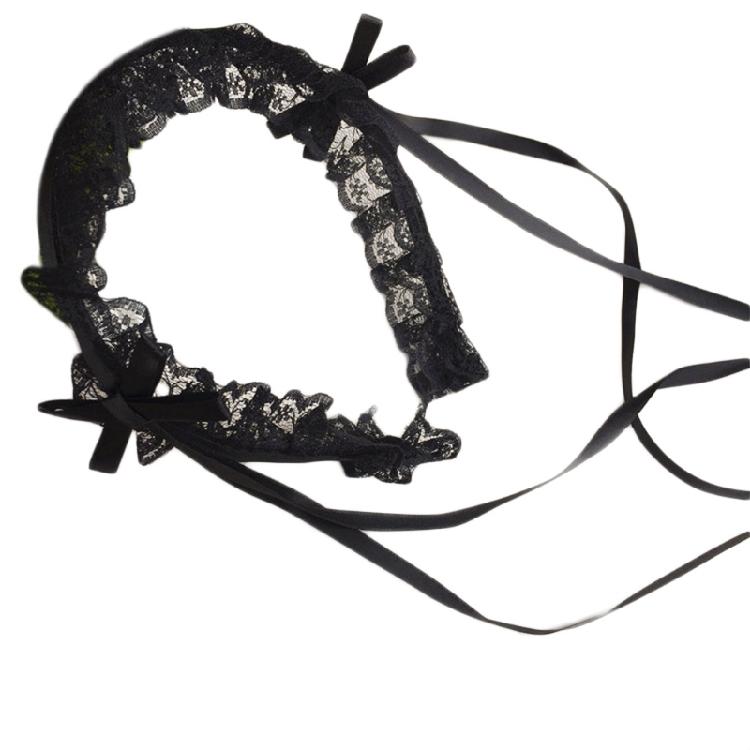 Lolita Maid Cosplay Accessoires de Cheveux Bandeau Dentelle Japonaise Ruban Headdress