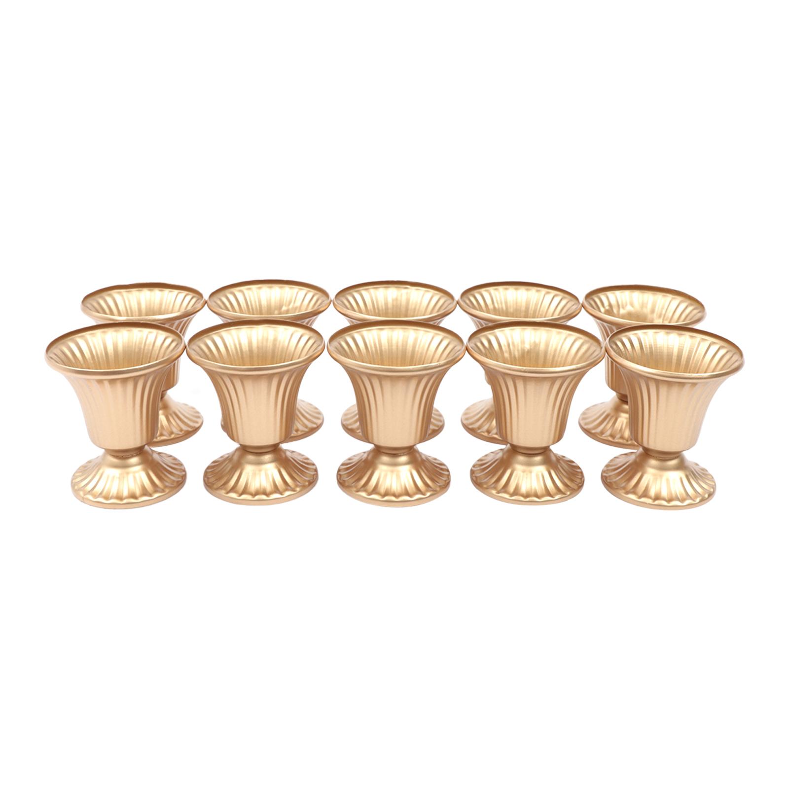 

10 Pcs Antique Gold Wedding Vases Set,Iron Centerpiece Holders for Floral Arrangements, Party Home Decor античная золотой