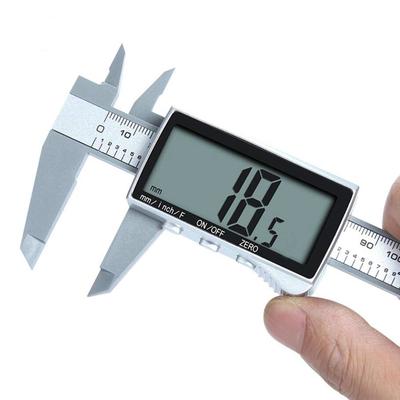 Caliper Vernier Digitale 6 Pollici Calibro plastica Strumento di Misura LCD Schermo Intero Calibro Righello Elettronico
