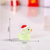 Mini Luminous Christmas Duckling Ornament – Cartoon Resin Decorative Craft
