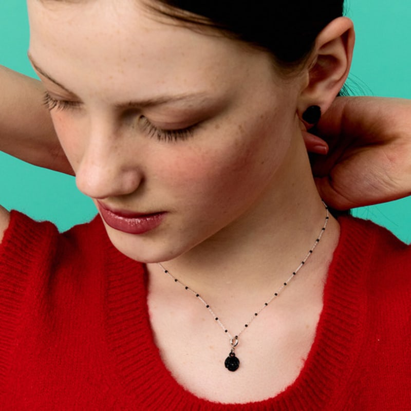 VINTAGE HOLLYWOOD [925 Silver] Color Dot Necklace_VH2536NE001M