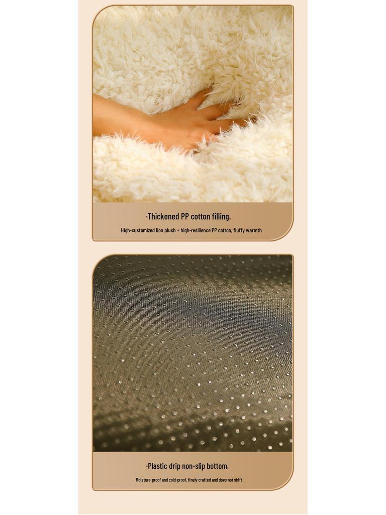 Alpaca Plush Pet Bed: Warm, Thick, High Rebound Sofa for Cats & Dogs