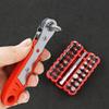 36-Tooth Dual Action Mini Ratchet Wrench Handle with Hexagon and Torx Bit Sockets