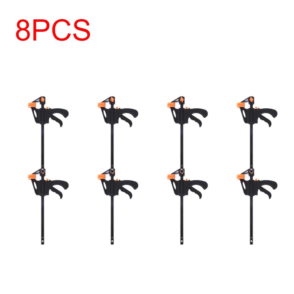 1-10pcs 4inches Woodworking Clamp F-Type Nylon Quick Clip Woodworking Hard Grip Release Squeeze Ratchet DIY Hand Tool Kit Gadget
