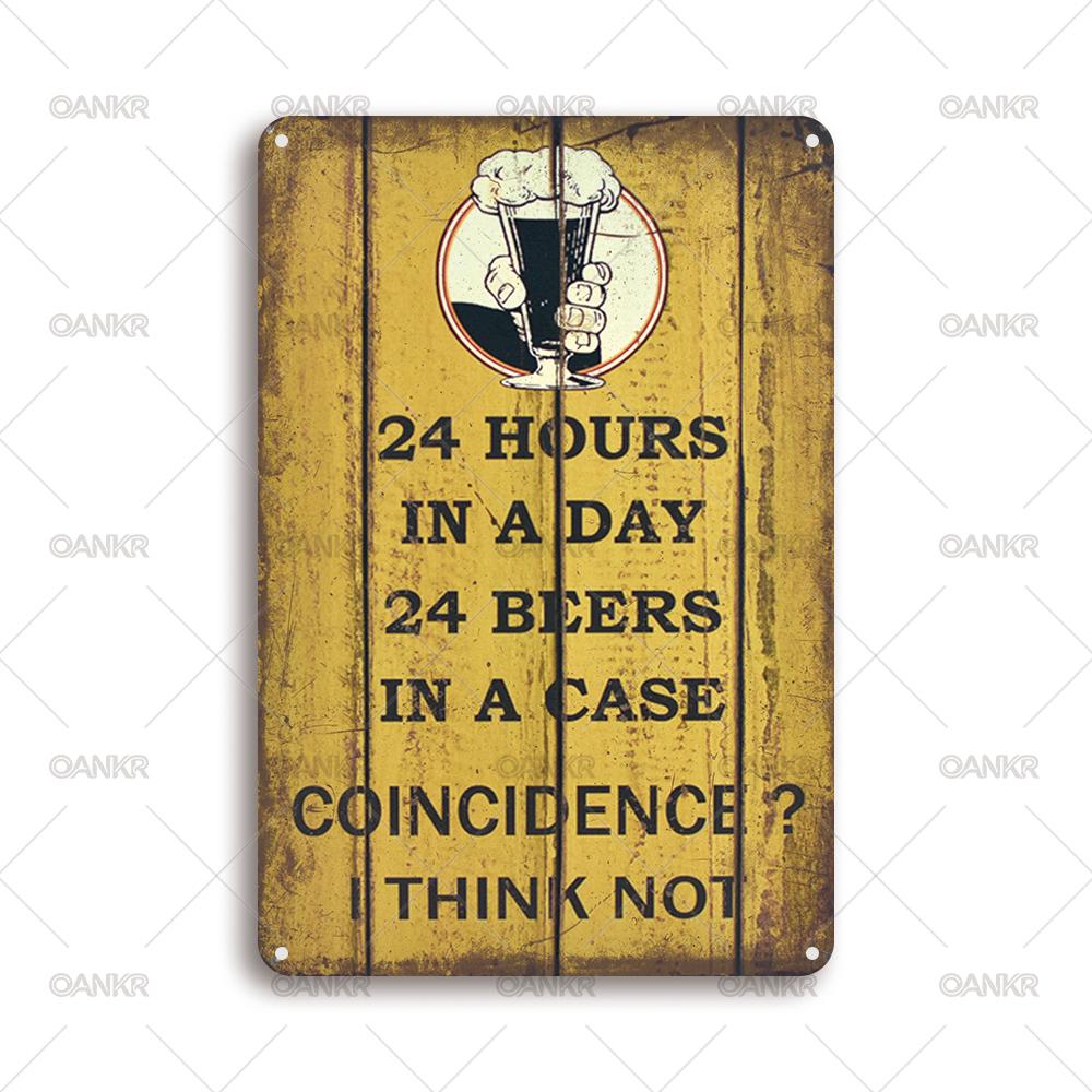 

Vintage Art Beer Poster Metal Tin Sign Beer Clock Metal Signs for Man Cave Pub Bar Home Wall Decor Plaque 20x30cm（7.8x11.8inch）