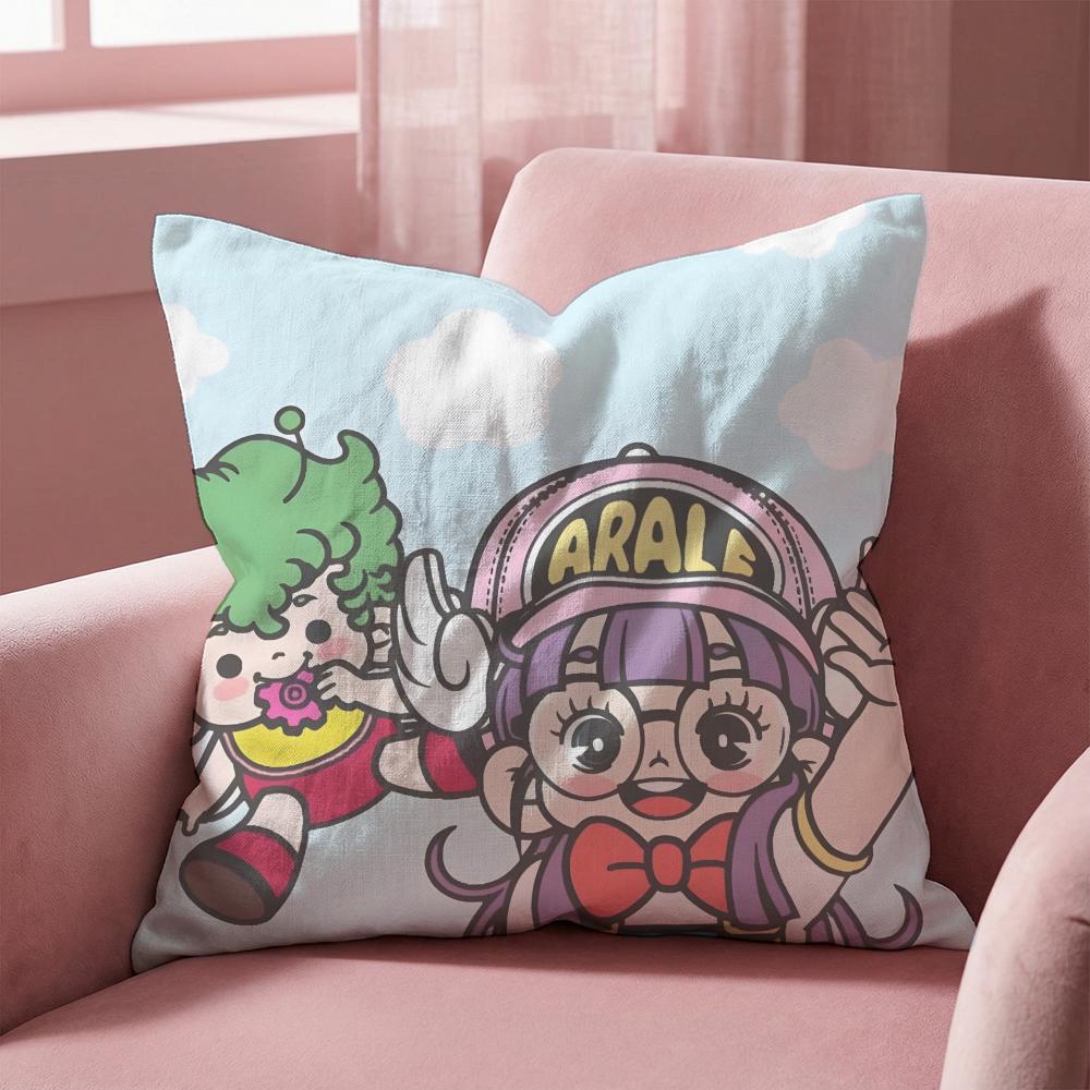 K-Kawaii Dr. Slump ANIME Cushion Cover Multi-Scene Pillow Cover for Home & Car - Reversible, Soft & Durable for Daily Use