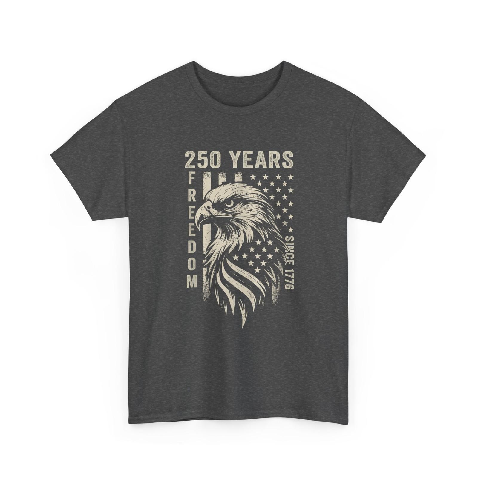 250th Anniversary Shirt, USA 250 Years Freedom 1776 2026 Patriotic Eagle Shirt L