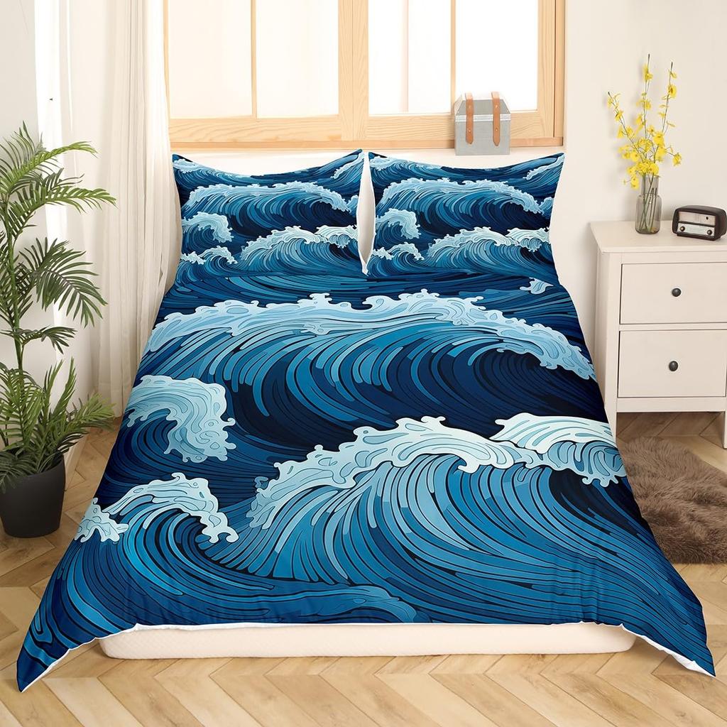 Ocean Bedding Sets Sea Theme Comforter Duvet Cover Bedroom Decor Queen King Size Quilt Covers With 2 Pillowcases For Kids Adults