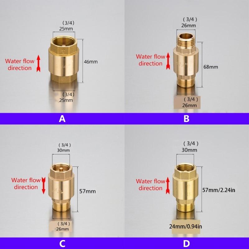 Heavy Duty 6 Inch Vertical Mount Brass Check Valves With Thickened Body For High Pressure Systems Plumbing Applications