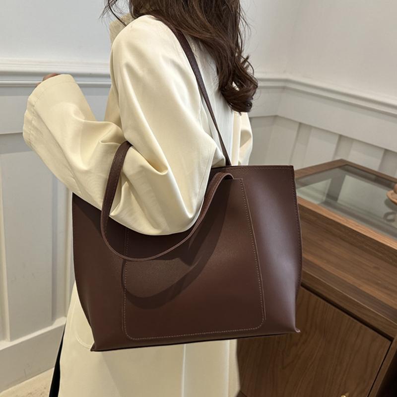 Hochwertige PU-Leder Schulter Crossbody Tragetasche Große Kapazität Handtasche Geldbörsen Marke Luxus Designer Damen Taschen