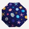 1pc Oceanic Seashell Pattern Umbrella with Plastic Handle, Suitable for All Seasons Outdoor PT419