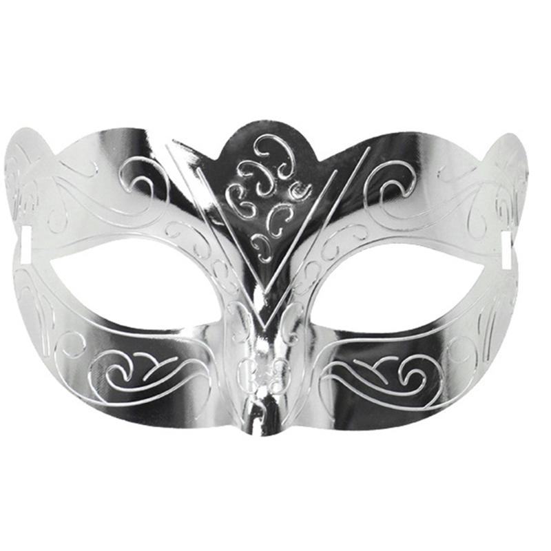 Metallic Masquerade Mask Half Face Halloween Eye Mask for Men Women Halloween Wedding Masquerade Costume Accessories