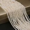 1String, 3-4mm White Natural Freshwater Pearls, Handmade Rice-shaped Pearl Beads for Jewelry Making DIY Necklace Bracelet Accessories 36cm