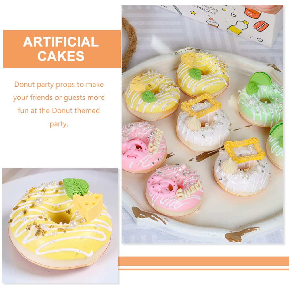 OUNONA Food Photography Promotional Play Just Like the Realistic 4 Candy Toy for Fruit Sample, Donut, Tools, Decoration, Display, Goods, Cake, Model,